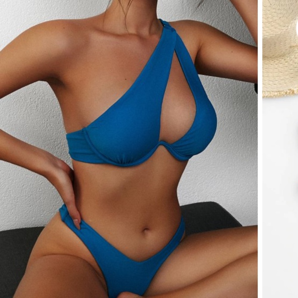 NWT Zaful one-shoulder bikini M